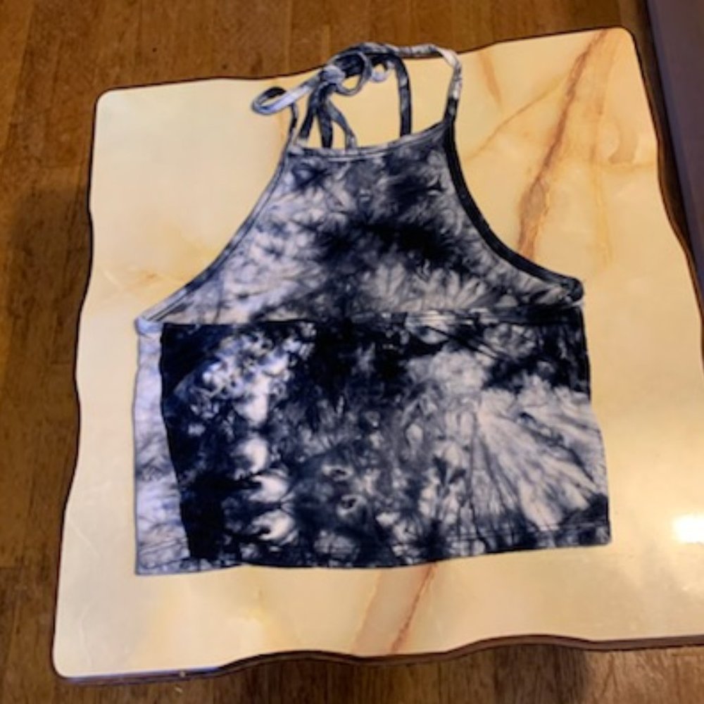 Full Tilt Tie Dye Halter CroppedTop